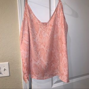 Reptile print pink tank top